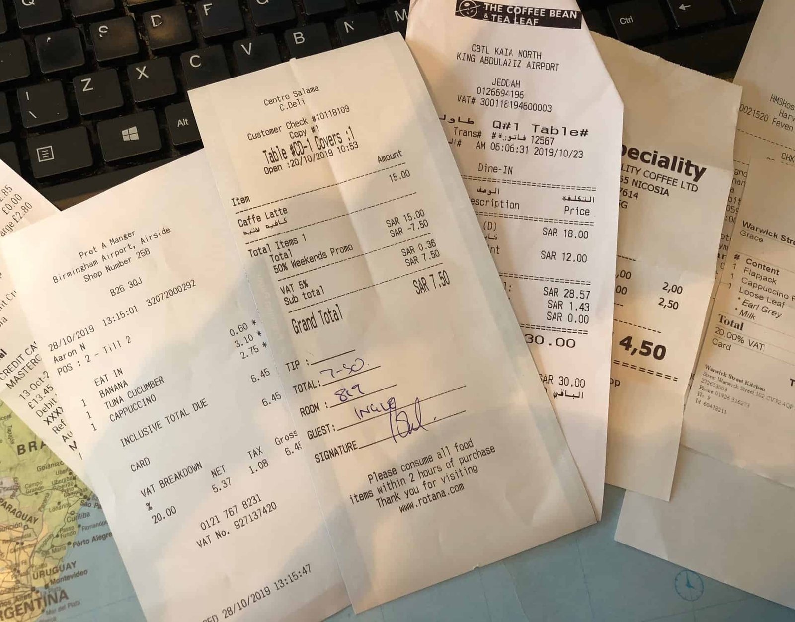 receipts